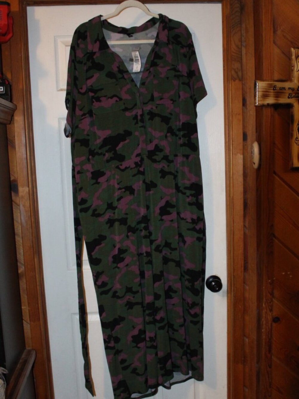 NWT Torrid Green Camo Harper Jumpsuit women's 4X(26W)  SHARP!